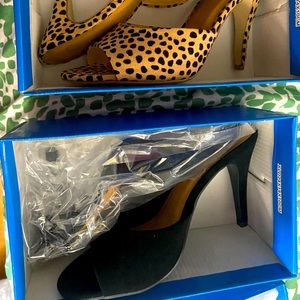 Peep toe mules/Never worn